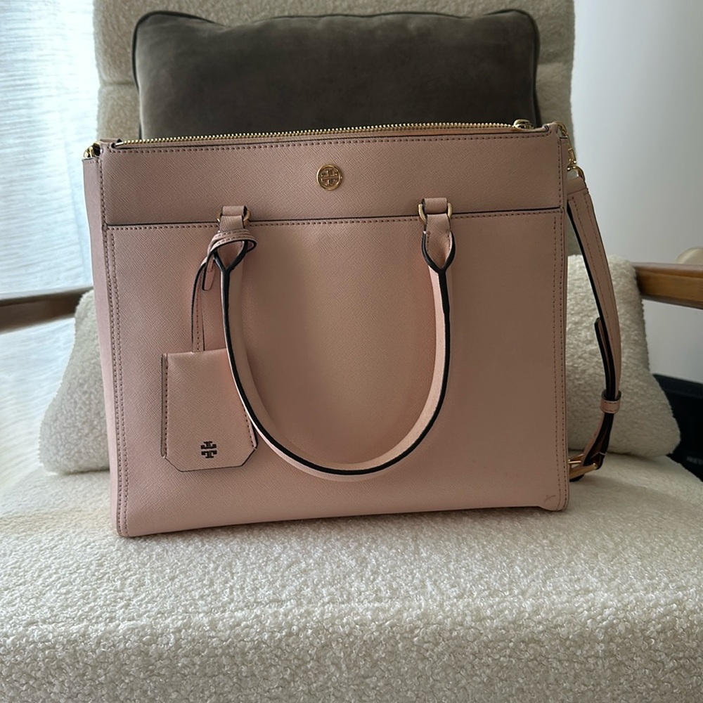 Tory Burch, summer tote, medium size, pink